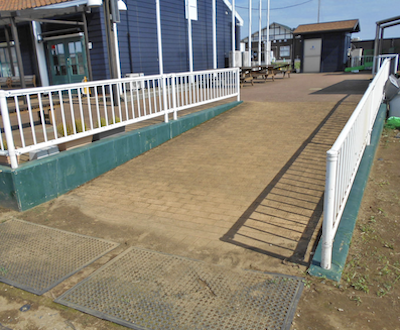 Brick-paved ramp