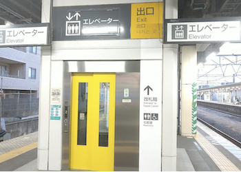 Elevator on platform