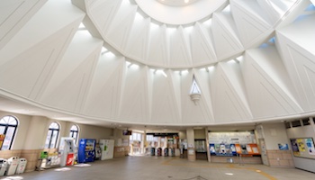 dome-roofed ticket gate